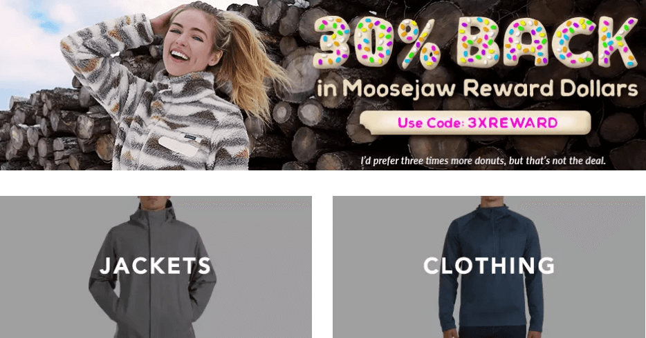 Moosejaw優惠碼2018【Moosejaw】30% Reward開始